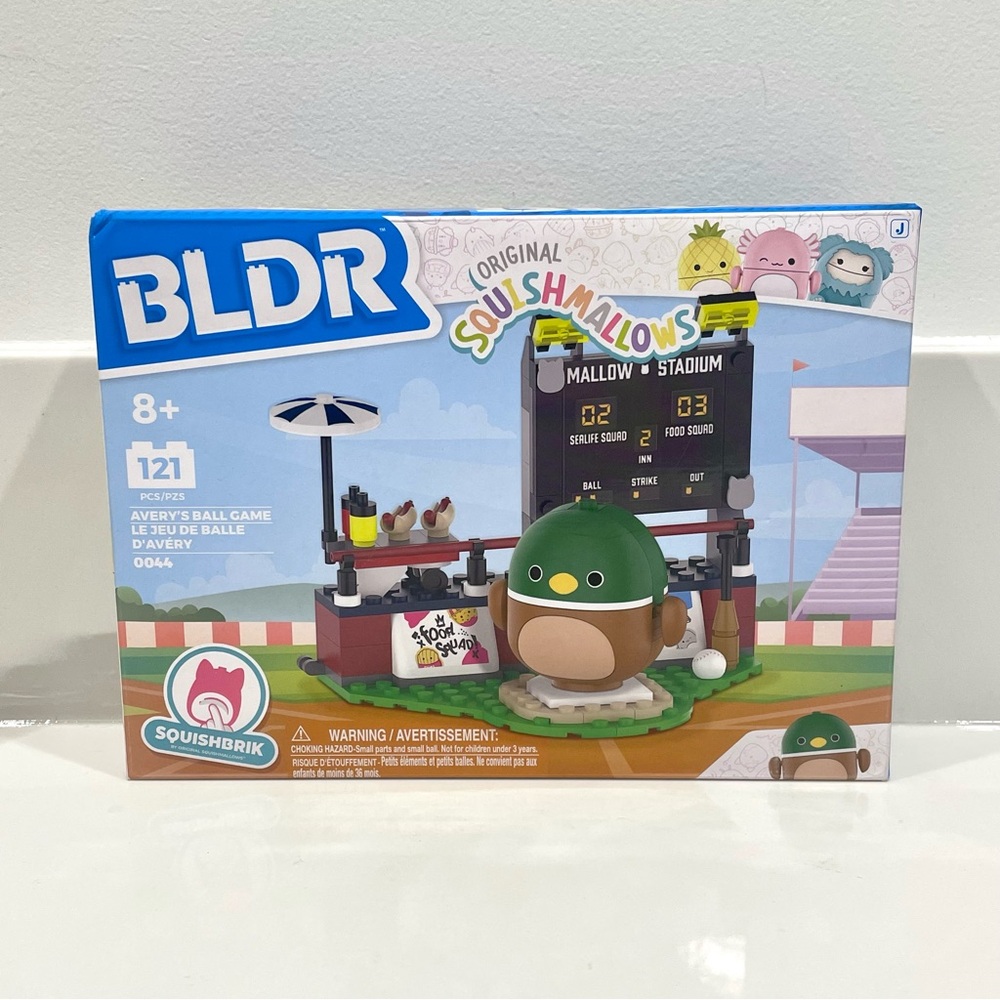 🔵3/$25 NEW BLDR Original Squishmallows Avery’s Ball Game Building Set
